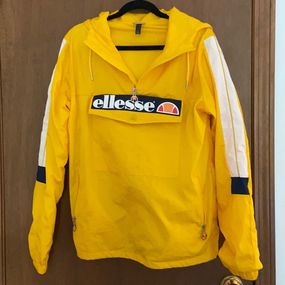 Ellesse yellow rain jacket size small